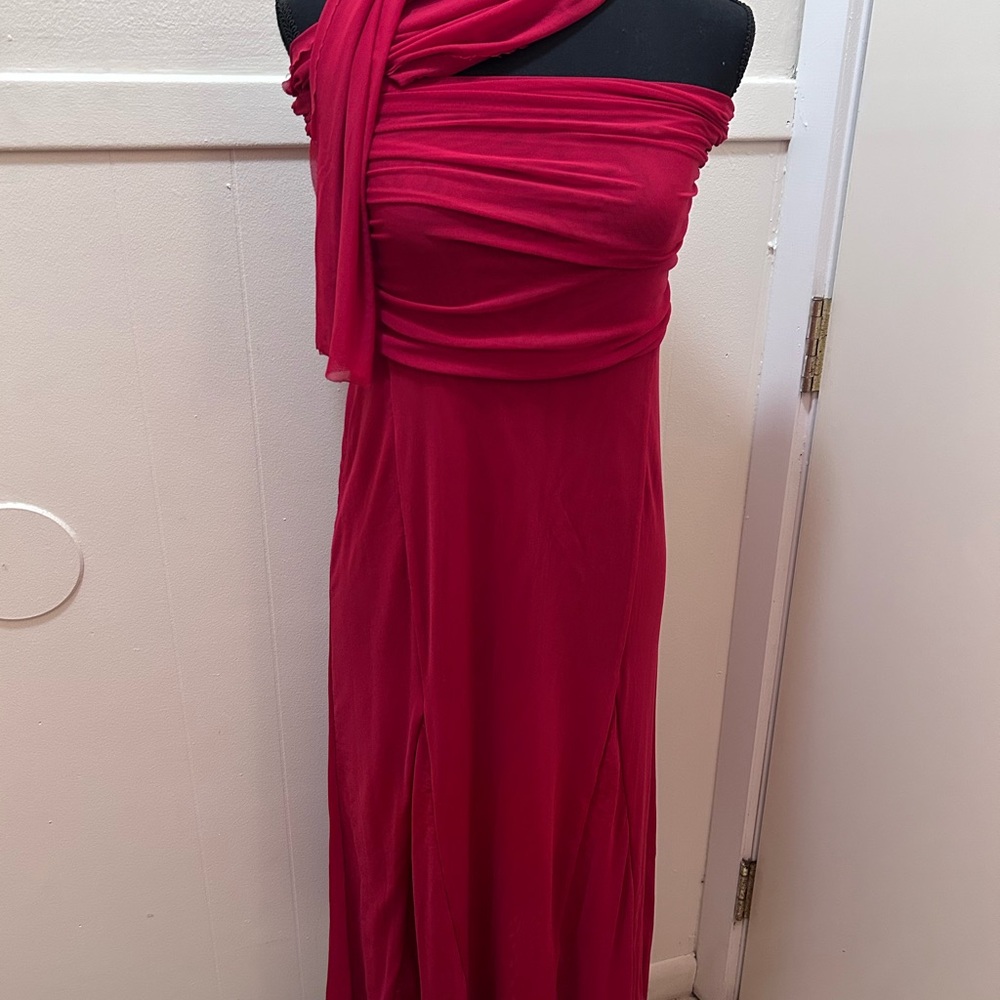 Meshki Strapless Red Dress